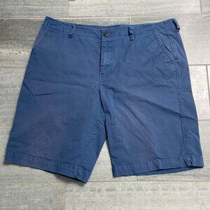 Aeropostale Flat-Front Chino Shorts Classic Fit Blue Size 38